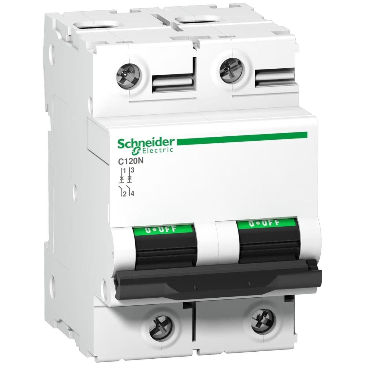 Schneider Electric Acti9 C120N 80 A Miniature Circuit Breaker 2P, C curve