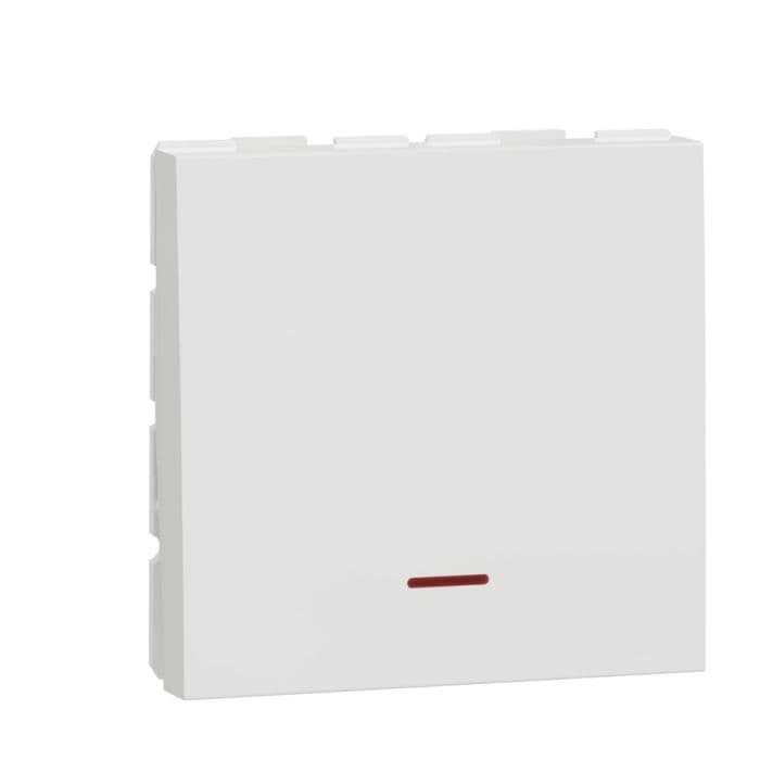 Schneider Electric New Unica 32A 1-Way Switch, 2 Modules, Screw Terminals, White