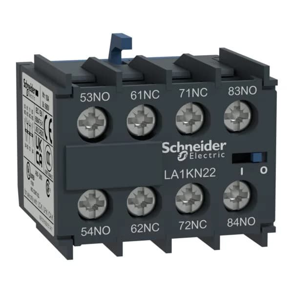 Schneider LA1KN22 TeSys K | Auxiliary contact block, TeSys K, 2NO + 2NC, screw terminals