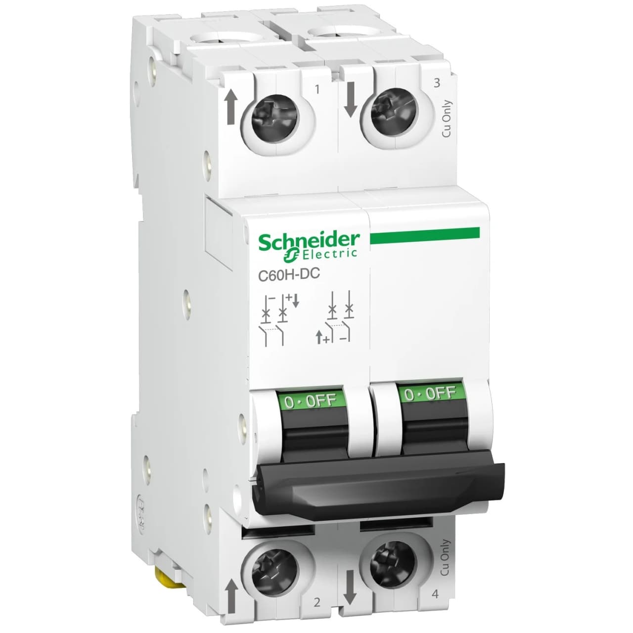 Schneider A9N61522 | miniature circuit breaker – C60H – 2 poles – 2 A – C curve