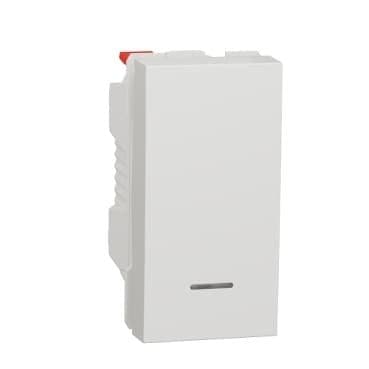Schneider Electric New Unica Pushbutton Mechanism + No Pushbutton,10A, 1 Module, Screwless Terminals, IP4X, White