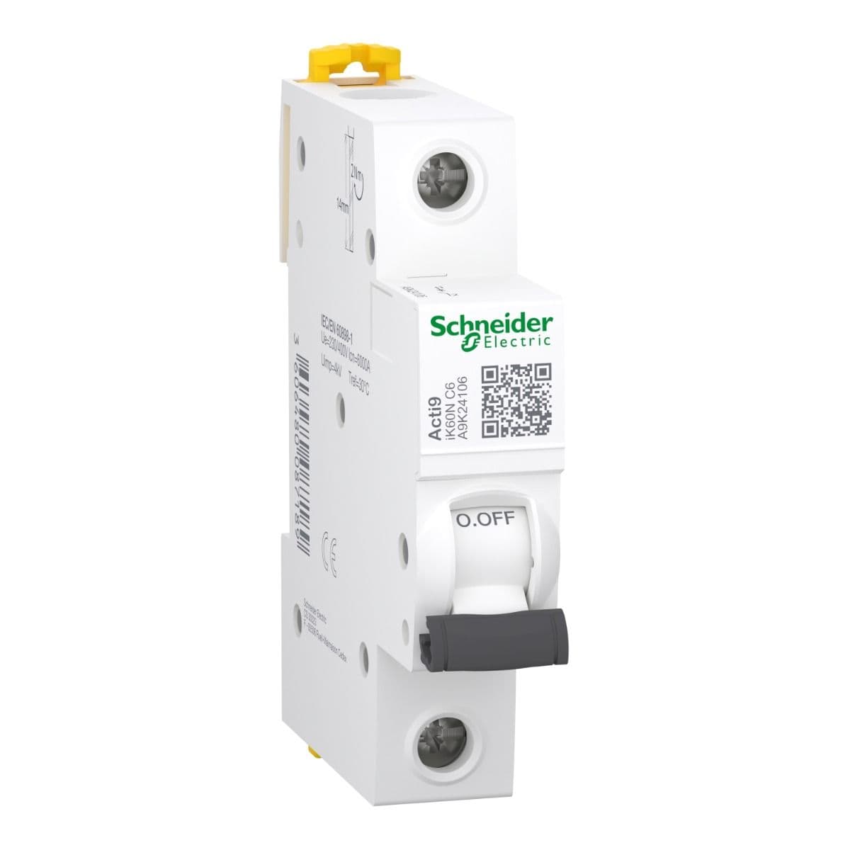 Schneider Electric Acti9 iK60N, 1P, 6 A Miniature Circuit Breaker, C curve, 6K