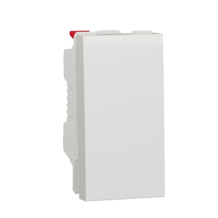 Schneider Electric New Unica Switch, 1-pole 1-way, Screwless Terminals, Untreated, IP4X, White