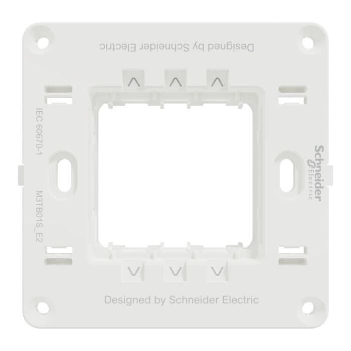 Schneider Electric Supporting Frame, Miluz E, 2 Gang, White