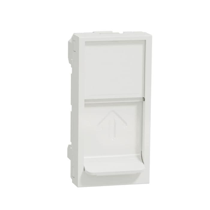 Schneider Electric New Unica Central Plate RJ45 Cover Keystone/Systimax 1module, White
