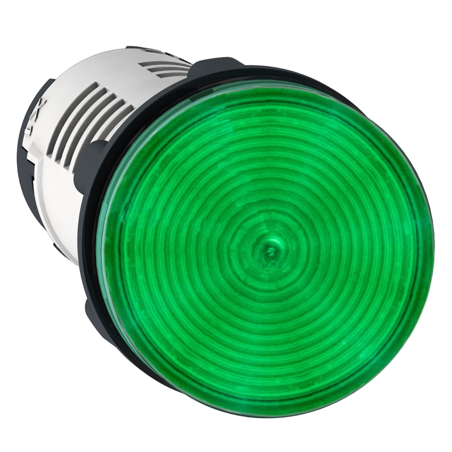 Schneider XB7EV03MP Harmony | Monolithic pilot light, plastic, green, Ø22, integral LED, 230…240 V AC
