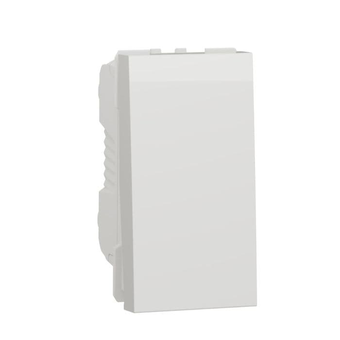 Schneider Electric New Unica Rocker Switch, 1 Pole 1 Way, 16AX, 1 Module, White