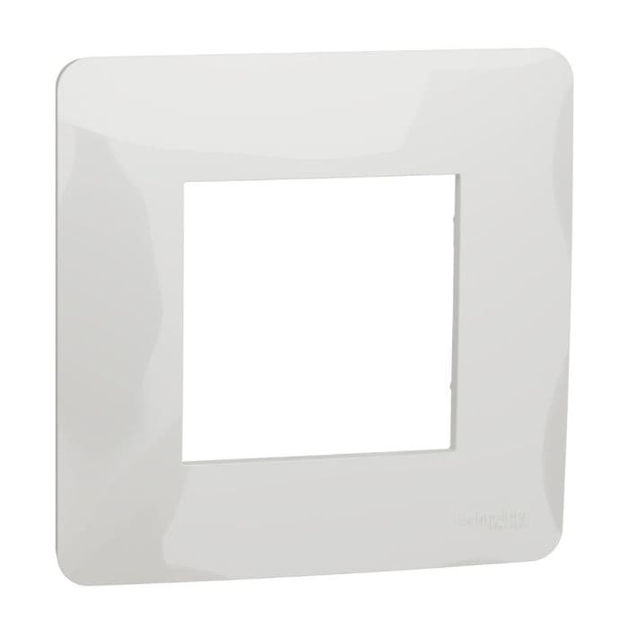 Schneider Electric New Unica 1-Gang Cover Frame 2 Modules, White