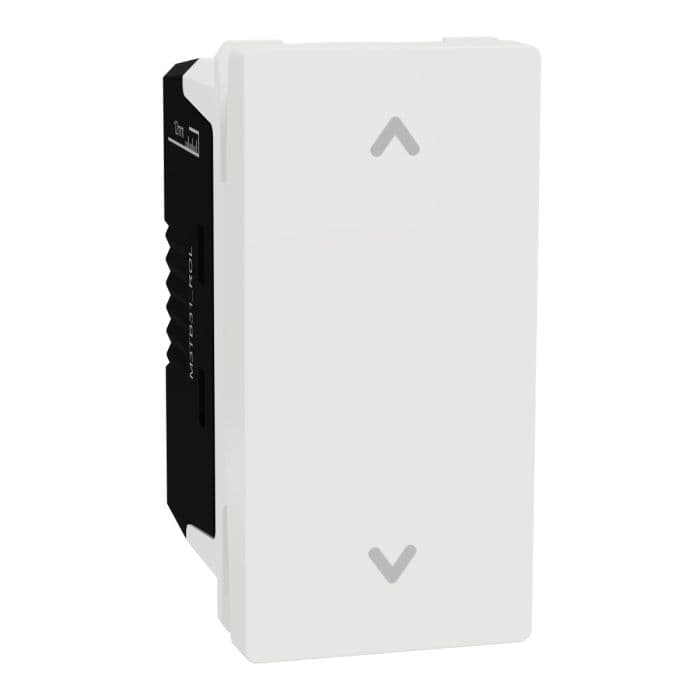 Schneider Electric Roller Blind Switch, Miluz E, 10A, 250V, 1 Module, White