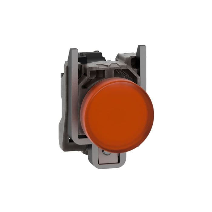 Schneider Electric Pilot light, metal, orange, 22mm Mounting, plain lens with integral LED, 230...240 VAC