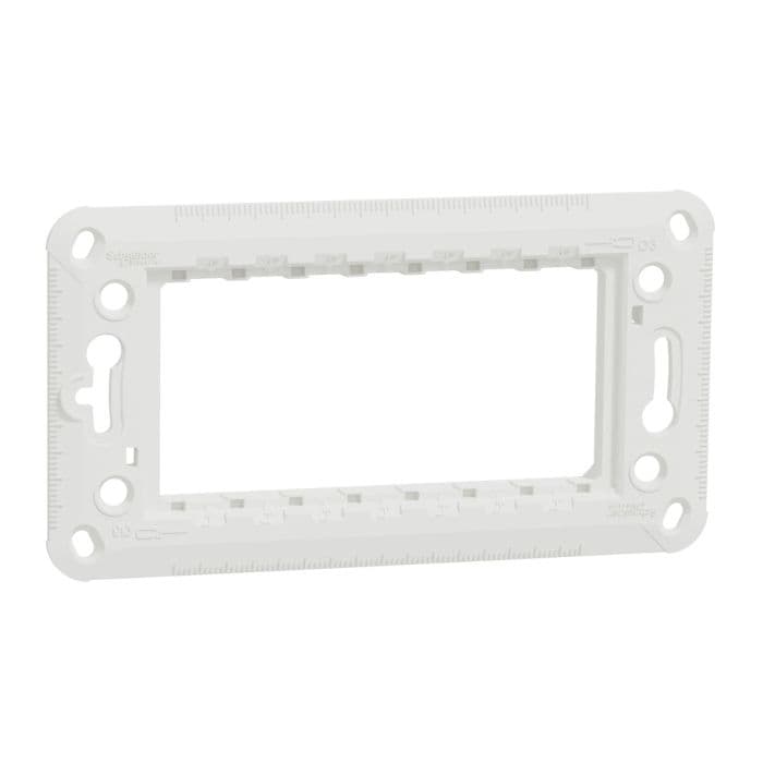 Schneider Electric New Unica Rectangular Fixing Frame 4 Modules, 1 Gang