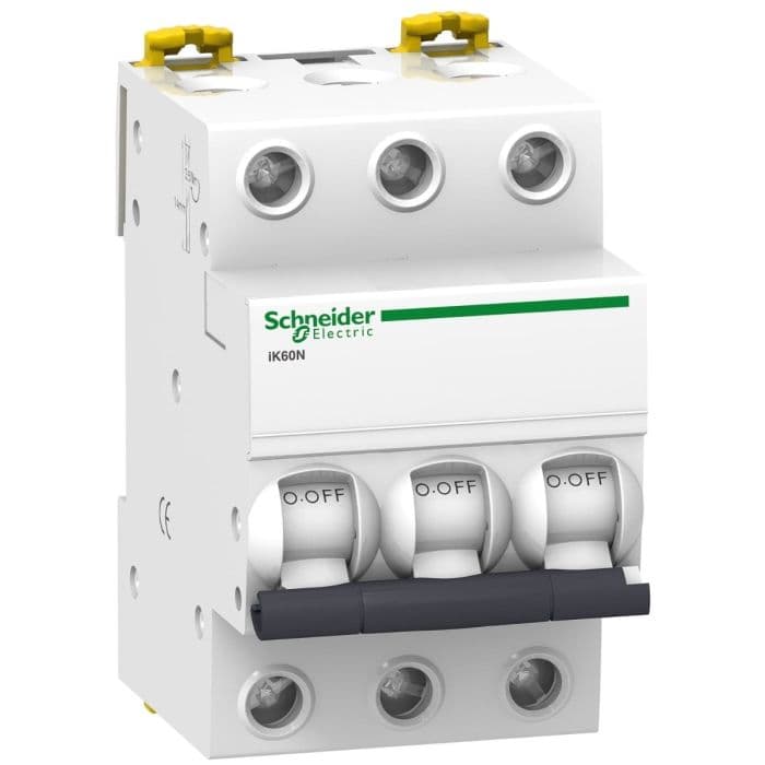 Schneider Electric Acti9 iK60N Miniature Circuit Breaker 3P, 63 A, C curve, 6K