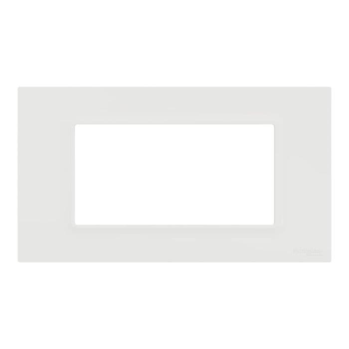 Schneider Electric Cover Frame, Miluz E, 4 Gang, White