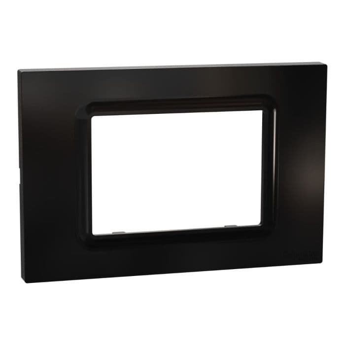 Schneider Electric Cover Frame, Miluz E, 3 Gang, Black